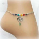 Bracelet de cheville Chakra en pierres naturelles