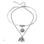 Bracelet de cheville design éléphant, style asiatique