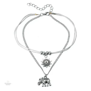Bracelet de cheville design éléphant, style asiatique