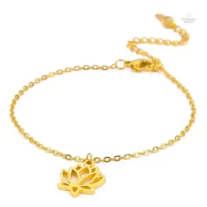 Élégant bracelet de cheville motif floral