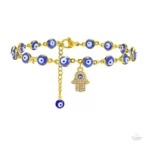 Bracelet de cheville avec motif Hamsa protecteur