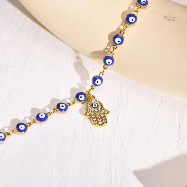 Bracelet de cheville tendance avec design Hamsa
