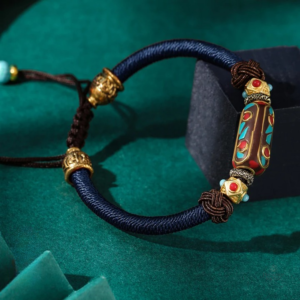 Bracelet Retro Tibétain traditionnel, symbole de chance