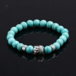 Perles en pierres, bracelet de prière Bouddha
