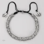 Bracelet spirituel en cuivre blanc, symbole Om