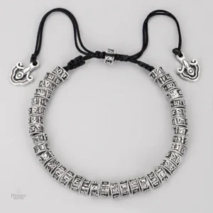 Bracelet spirituel en cuivre blanc, symbole Om