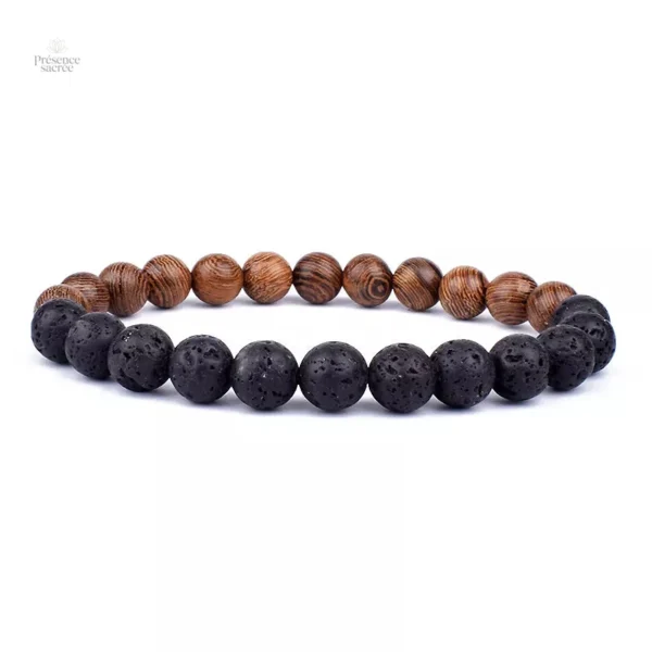 Bracelet en pierre de Lave pour la sérénité