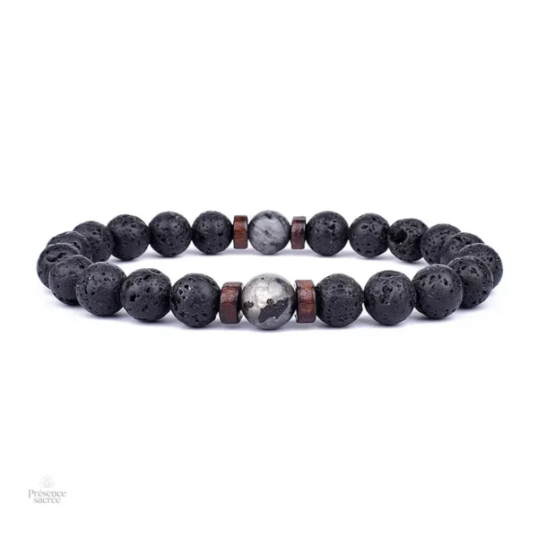 Bracelet en pierre naturelle de Lave