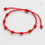 Bracelet Rouge Fil Rouge 7 Noeuds