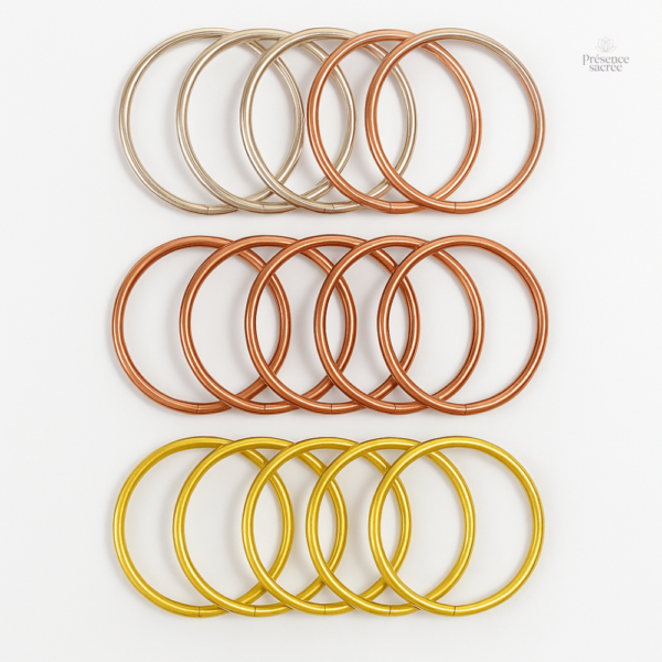 Bracelet Jonc Bouddhiste, lot de 7 pièces