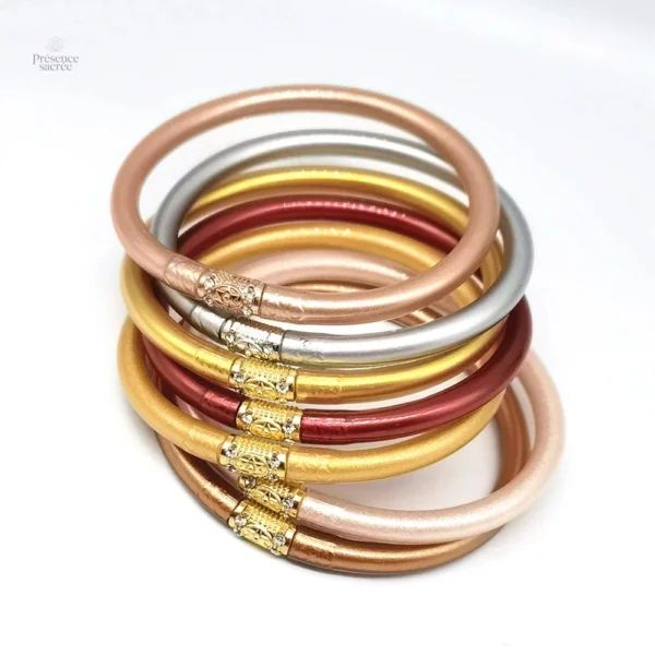 Lot de bracelets bouddhistes, design jonc