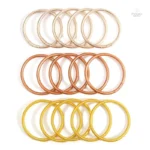 Coffret de 7 bracelets jonc, unisexe