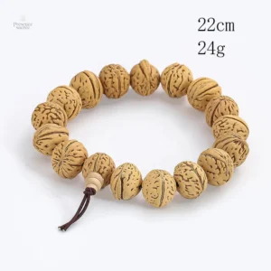 Bracelet Bouddhiste en bois de noix de montagne