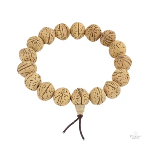 Bracelet en bois naturel pour pratique spirituelle