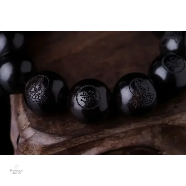 Bracelet en ébène, parfait pour la pratique de la méditation