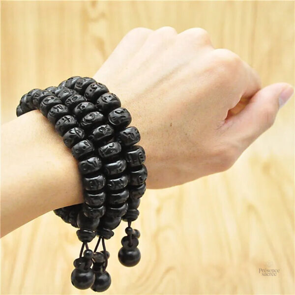 Perles gravées bracelet méditation