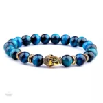 Bracelet Oeil de Tigre Bouddha élégant et spirituel