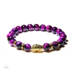 Bracelet en œil de tigre bleu, style et sérénité