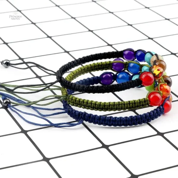 Bracelet d’énergie 7 chakras en perles diverses