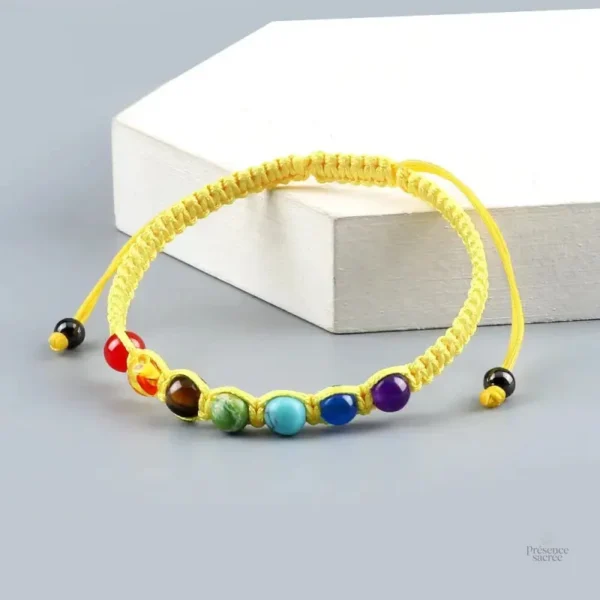 Accessoire zen en perles 7 chakras colorées