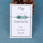 Bracelet artisanal en pierre naturelle selon le mois de naissance