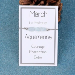 Bracelet personnalisé avec pierres de naissance naturelles