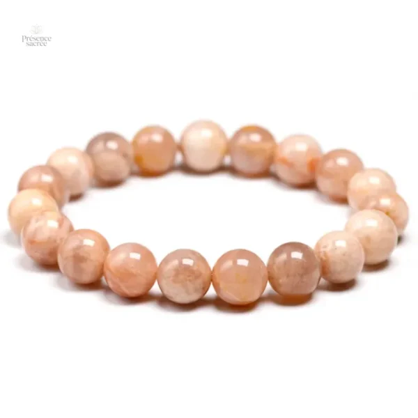 Bracelet en Pierre de Soleil, reflet doré