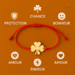 Bracelet porte-bonheur rouge en textile résistant