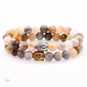 Bracelet Bouddha en Agate, tête de Bouddha élégante