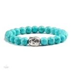 Bracelet fait-main Tête de Bouddha en pierre de lave