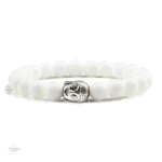 Bracelet de méditation avec design Bouddha en lave