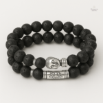 Bracelet Bouddha avec tête de Bouddha et perles de pierre