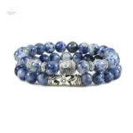 Bracelet de perles naturelles avec emblème Bouddha