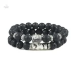 Bracelet artisanal avec symbole Bouddha et perles