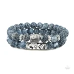 Bracelet Bouddha avec tête de Bouddha et perles de pierre - vue 3