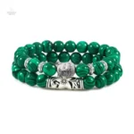 Bracelet Bouddha avec tête de Bouddha et perles de pierre - vue 4