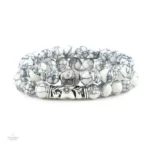 Bracelet Bouddha avec tête de Bouddha et perles de pierre - vue 7