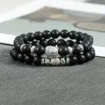 Bijou spirituel : bracelet tête de Bouddha et pierres