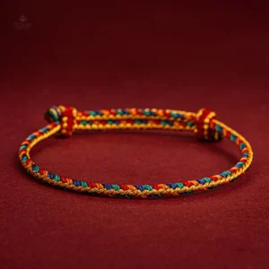 Bracelet Bouddhiste Tressé Main en style tibétain