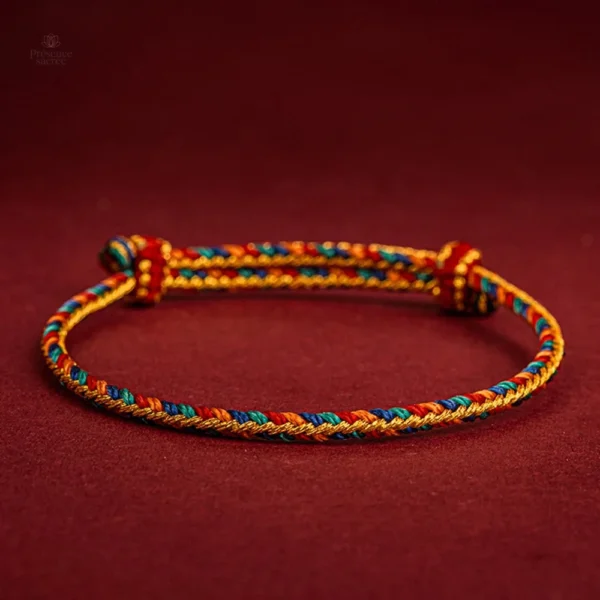 Bracelet Bouddhiste Tressé Main en style tibétain