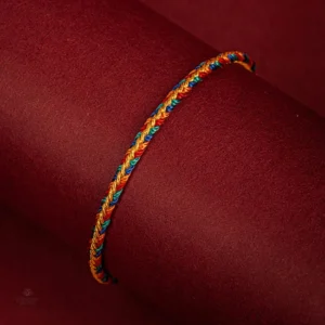 Bracelet tibétain fait main avec design tressé