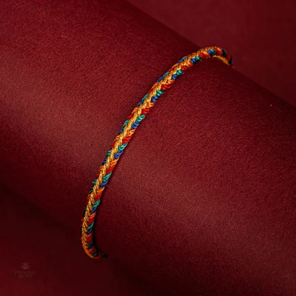 Bracelet tibétain fait main avec design tressé
