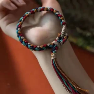 Bracelet tressé tibétain élégant pour femme