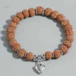Bracelet Tibétain Graine de Bodhi Cœur Femme