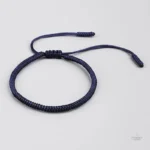 Bracelet tibétain noir, symbole de paix et d'harmonie