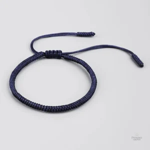 Bracelet tibétain noir, symbole de paix et d'harmonie
