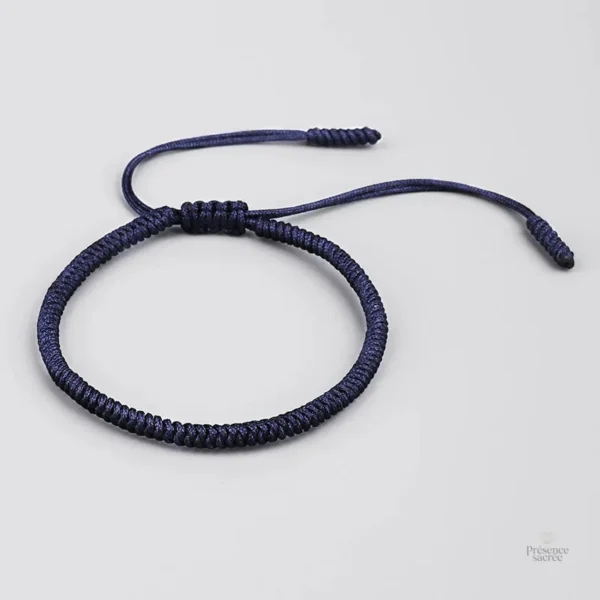 Bracelet tibétain noir, symbole de paix et d'harmonie