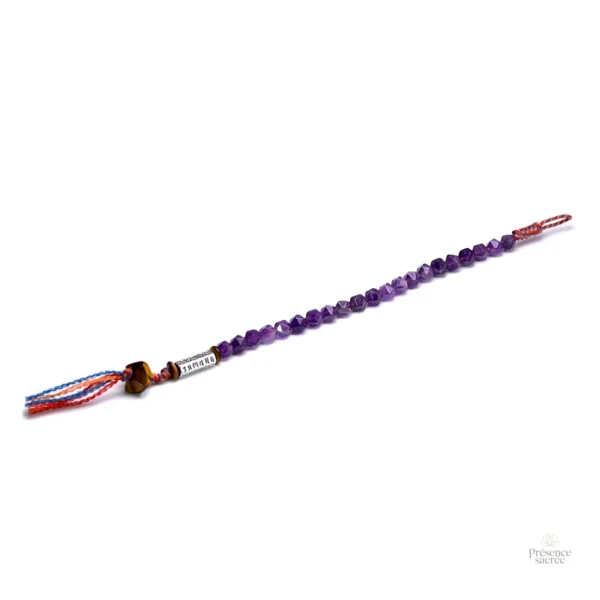 Accessoire de méditation, bracelet améthyste tibétain