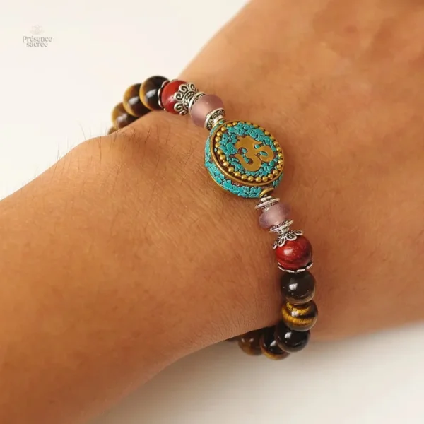 Bracelet Om Tibétain, design authentique