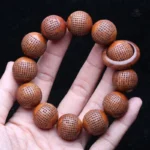 Bracelet tibétain en perles de bois pour homme